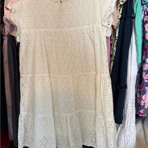 Like new Hayden Cream Eyelet Kids Dress